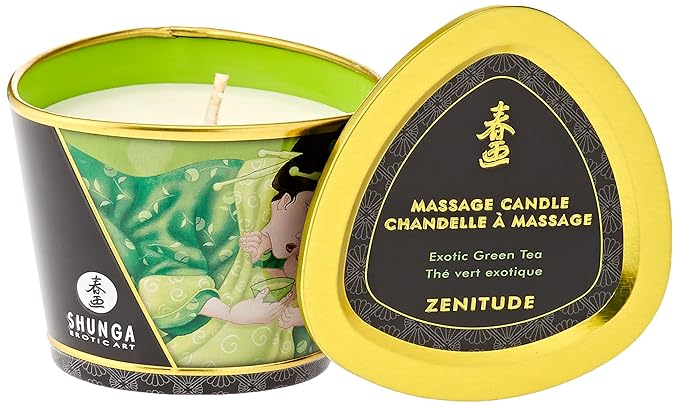 Shunga Erotic Art Massage Candle Exotic Green Tea
