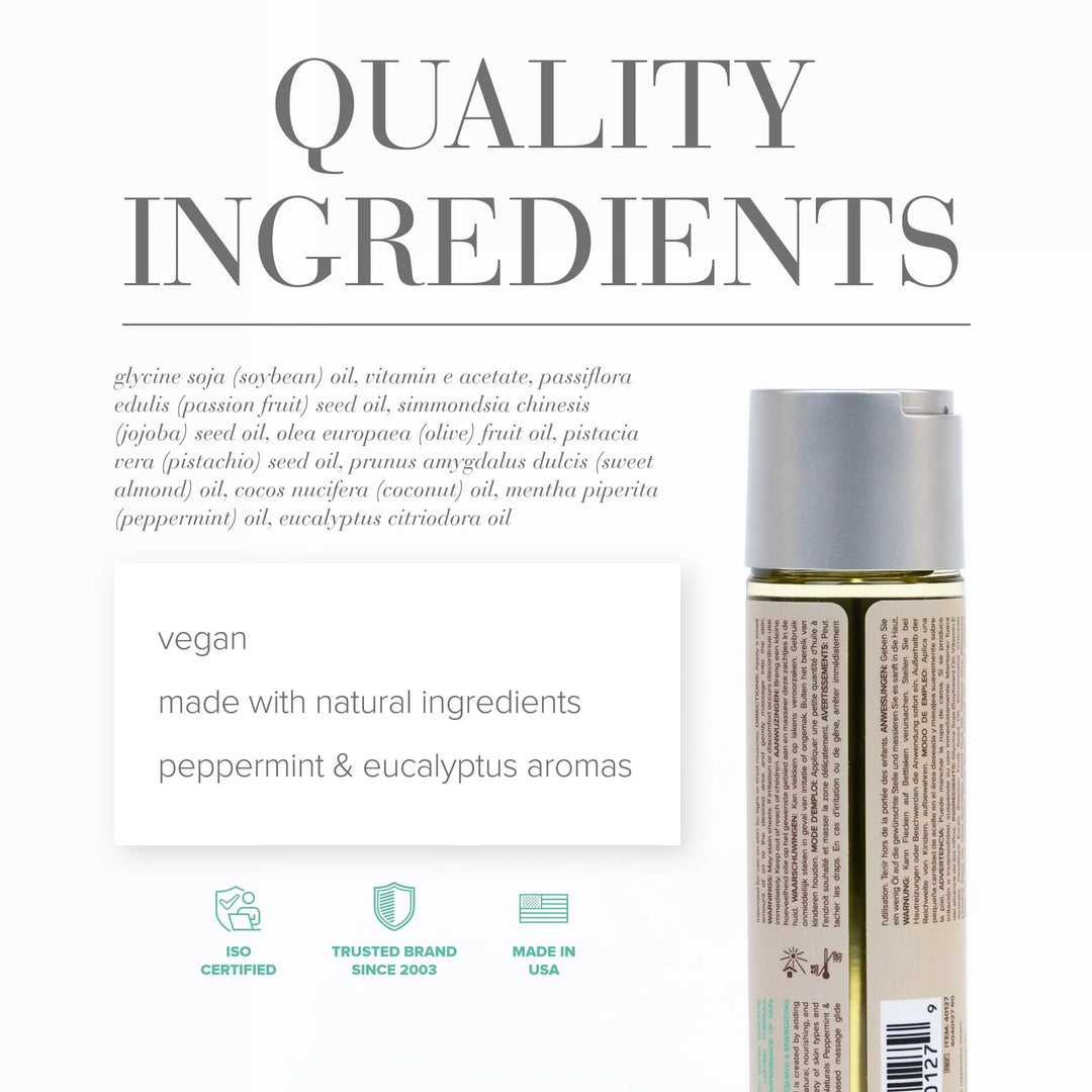JO Naturals Massage Oil Peppermint & Eucalyptus