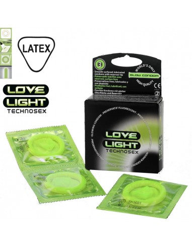 Love Light Glow Condom - Pack of 3