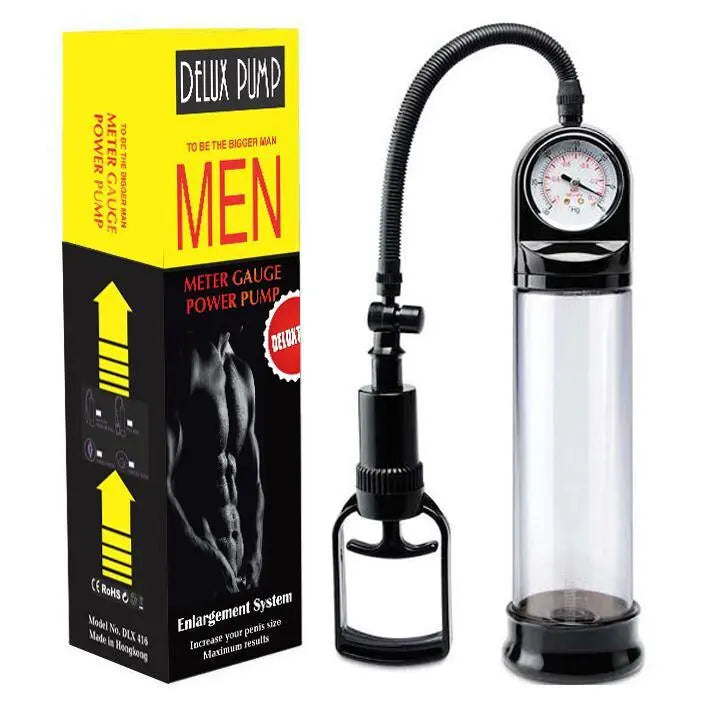 Delux Pumps WIth Meter Gauge Penis Pump freeshipping - gizmoswala
