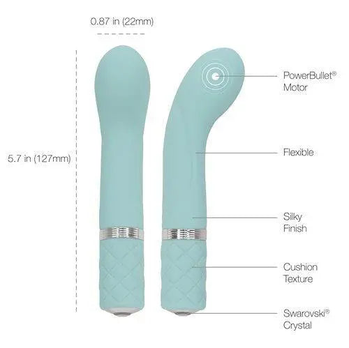 PILLOW TALK RACY VIBE WITH SWAROVSKI CRYSTAL - TEAL Vibrator freeshipping - gizmoswala