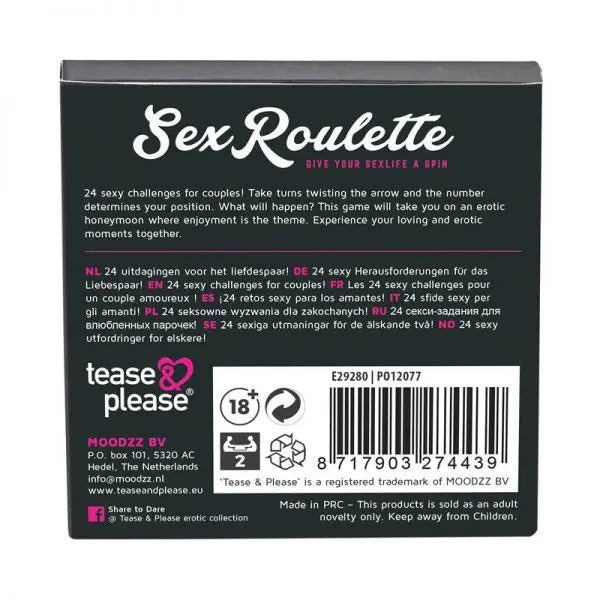 Sex roulette Love & Marriage Tease and Please  3550.00 
